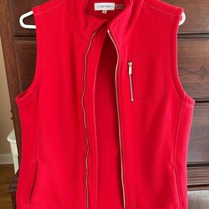 Red zippered vest